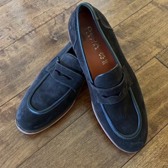 Geox Men's Respira suede Brown Size 7 Shoes Italian Patent - Picture 3 of 14